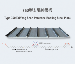 Type 750 Tai Yang Shen Patented Roofing Steel Plate